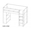 Cubby House Bunk Bed With Open Under Shelves and front ladder